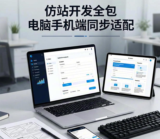 仿站开发电脑手机端自适应